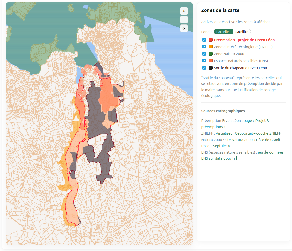 Aperçu de la carte interactive des vallées des Traouïero